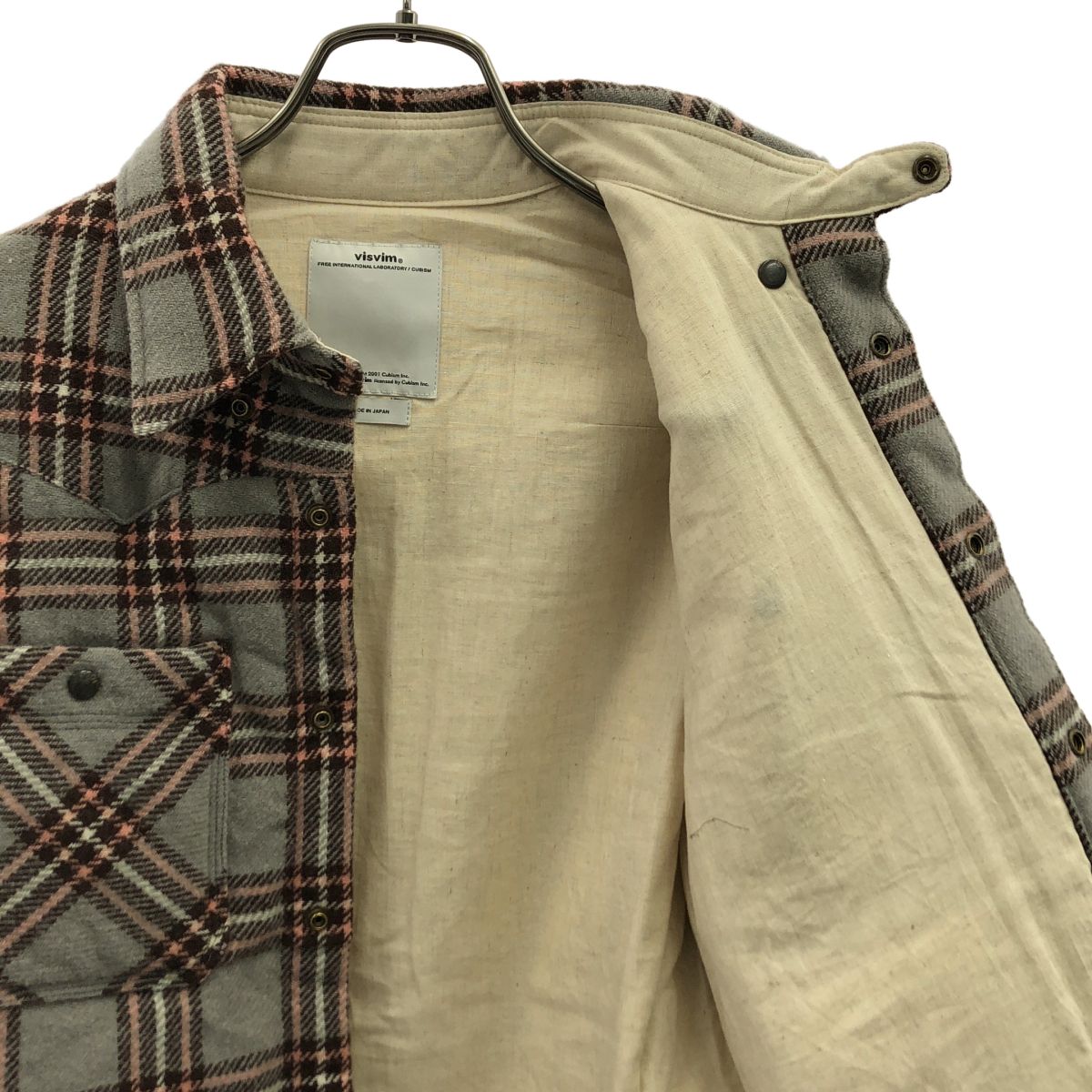 visvim / ビズビム | KERCHIEF DOWN JKT / WOOL CHECK / ウール ダウンジャケット | 1 | グレー | メンズ