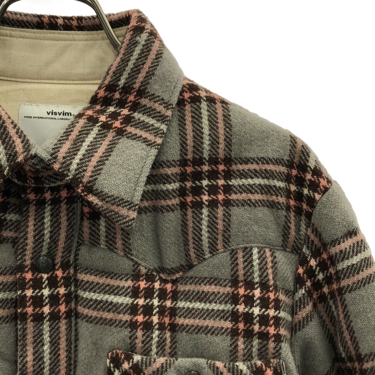 visvim / ビズビム | KERCHIEF DOWN JKT / WOOL CHECK / ウール ダウンジャケット | 1 | グレー | メンズ
