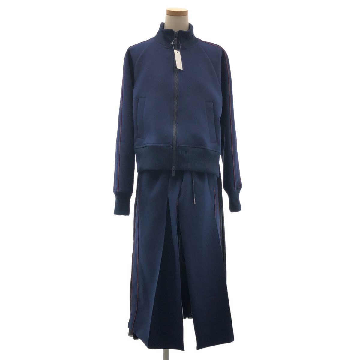 【美品】 sacai / サカイ | 2022AW | Technical Jersey Dress / テクニカルジャージードレス | 1 | ネイビー | レディース