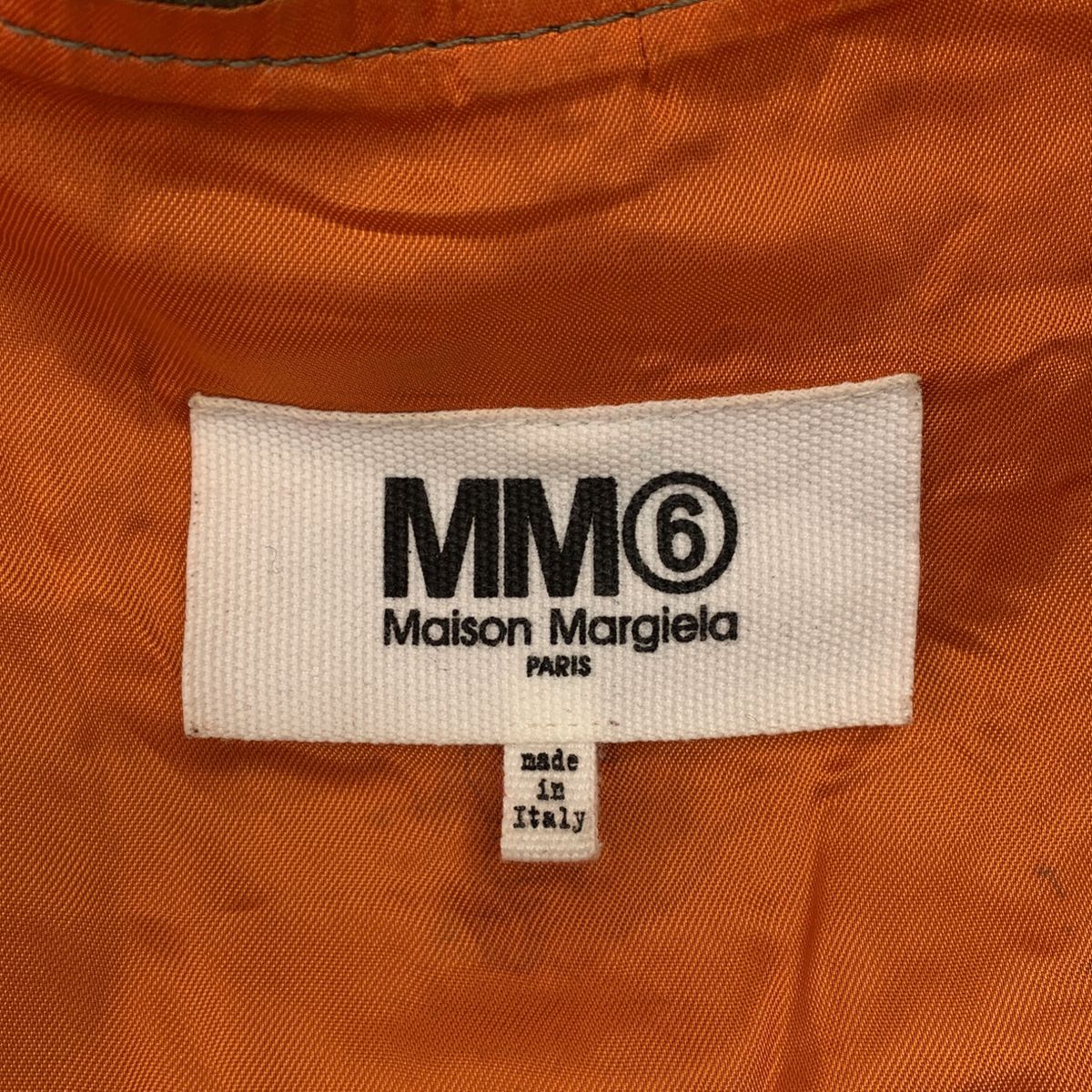 MM6 Maison Margiela / エムエムシックスメゾンマルジェラ | レザーパッチ プリーツ装飾 ミリタリー ブルゾン ジャケット | 36 | カーキ | レディース