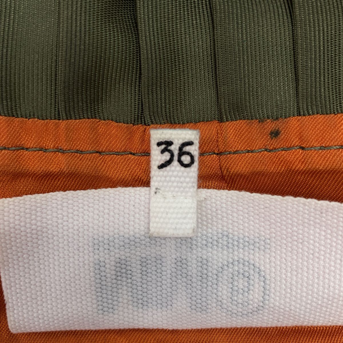 MM6 Maison Margiela / エムエムシックスメゾンマルジェラ | レザーパッチ プリーツ装飾 ミリタリー ブルゾン ジャケット | 36 | カーキ | レディース