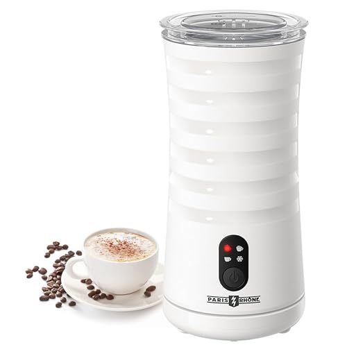 ミルクフォーマー 電動ミルク泡立て器 ミルクフローサー 4モード切替 400W出力 240ml カフェラテ カプチーノ ホットミルク ラテアート 静音操作 白★ 4c49b798