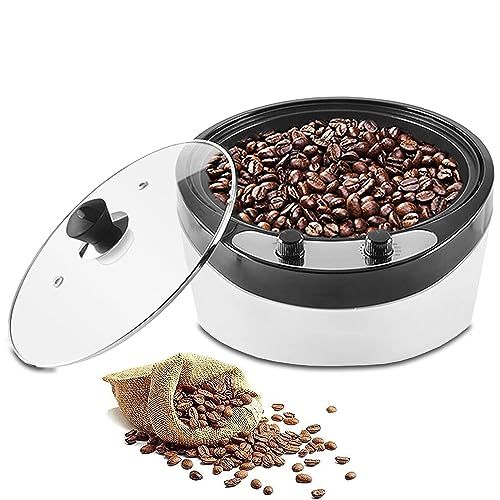 SEASAND コーヒーロースター 電動 コーヒー焙煎機 自動攪拌 軽量 家庭用 かくはん機 温度調節可能[0~240℃] 日本語説明書付き コーヒー豆/ポップコーン豆/ひまわりの種/ピーナッツ★ aae9fd76