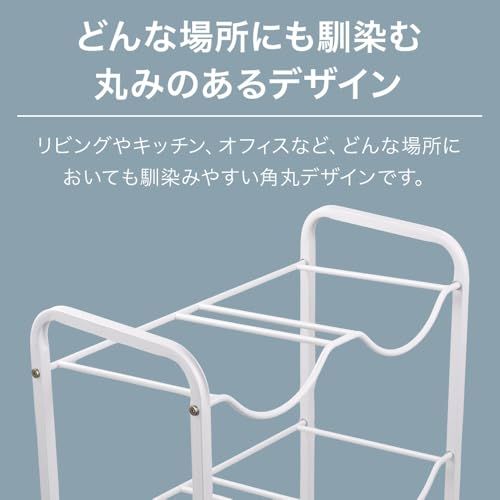 UPstore ウォーターボトルラック ガロンボトル アジャスター付き 3段 縦置き型 省スペース ウォーターボトル収納ラック (ホワイト, 2×3段 6本収納タイプ)★ 57ca6443