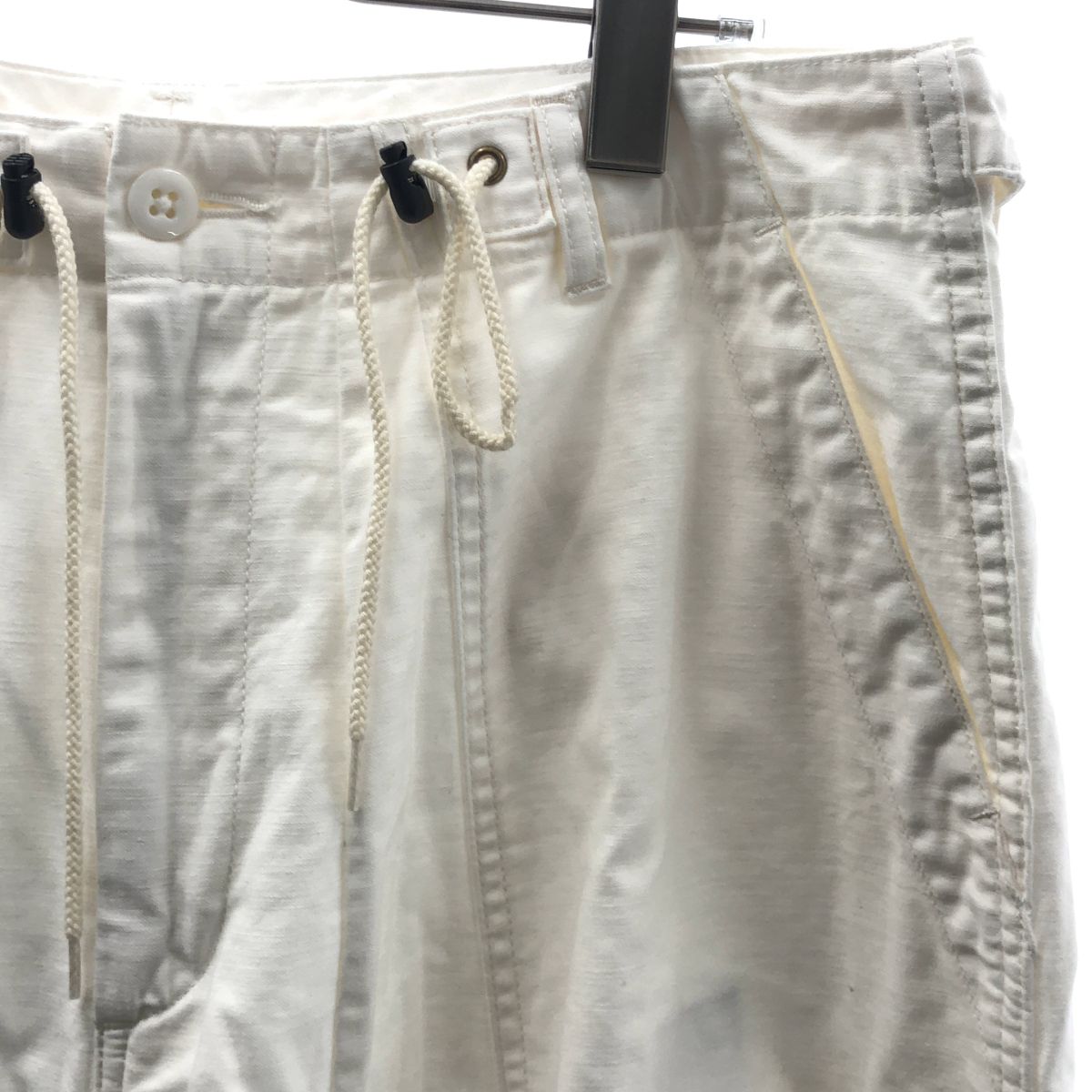 【美品】 Needles / ニードルス | ×UNION / ロゴ刺しゅう ヒザデルパンツ | M | ホワイト | メンズ