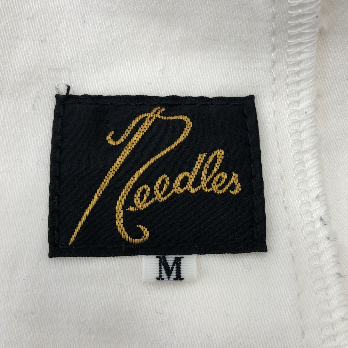 【美品】 Needles / ニードルス | ×UNION / ロゴ刺しゅう ヒザデルパンツ | M | ホワイト | メンズ