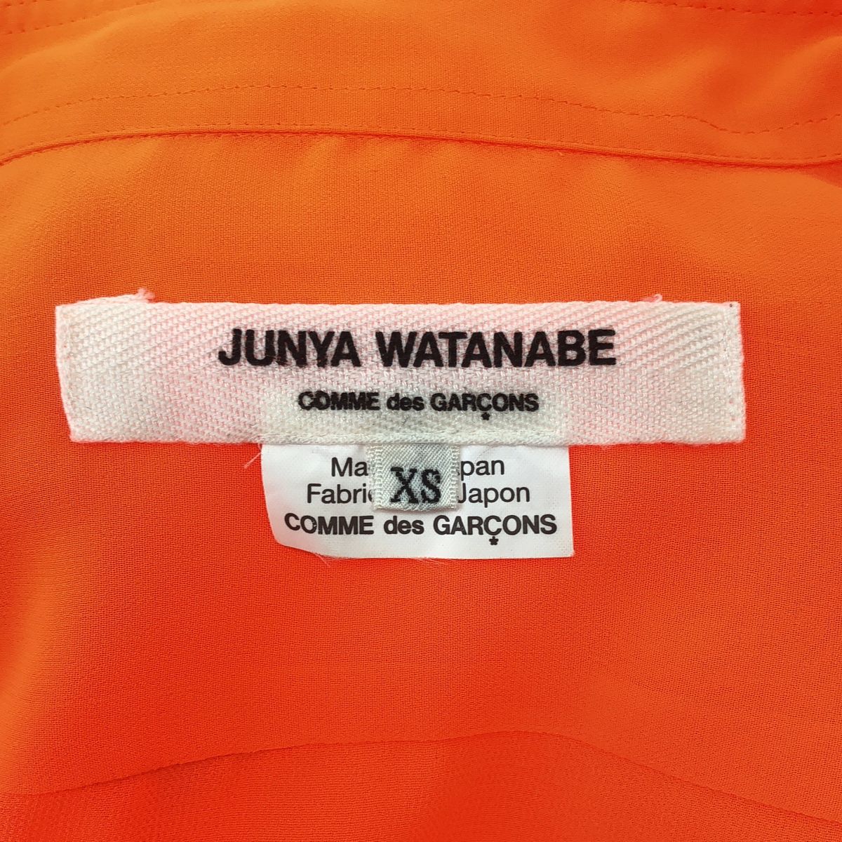 【美品】 JUNYA WATANABE COMME des GARCONS / ジュンヤワタナベ | 2020SS | ポリエステル シアー シャツ ブラウス | XS | オレンジ | レディース 【美品】 JUNYA WATANABE COMME des GARCONS / ジュンヤワタナベ | 2020SS | ポリエステル シアー シャツ ブラウス | XS | オレンジ | レディース