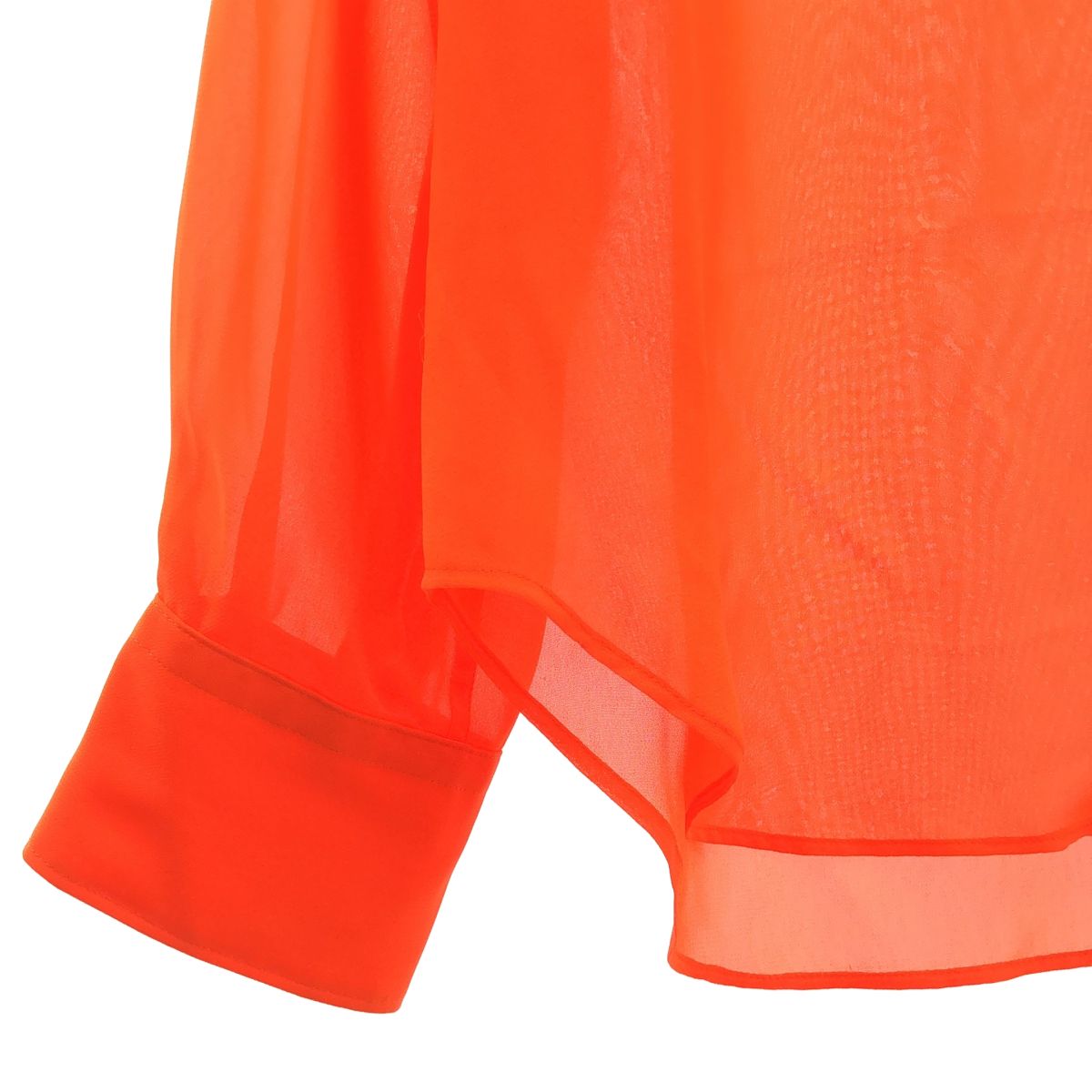 【美品】 JUNYA WATANABE COMME des GARCONS / ジュンヤワタナベ | 2020SS | ポリエステル シアー シャツ ブラウス | XS | オレンジ | レディース 【美品】 JUNYA WATANABE COMME des GARCONS / ジュンヤワタナベ | 2020SS | ポリエステル シアー シャツ ブラウス | XS | オレンジ | レディース