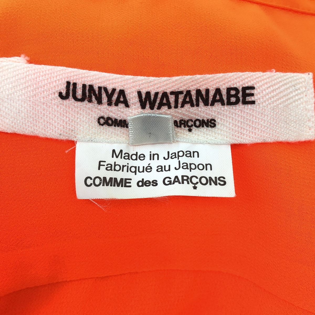 【美品】 JUNYA WATANABE COMME des GARCONS / ジュンヤワタナベ | 2020SS | ポリエステル シアー シャツ ブラウス | XS | オレンジ | レディース 【美品】 JUNYA WATANABE COMME des GARCONS / ジュンヤワタナベ | 2020SS | ポリエステル シアー シャツ ブラウス | XS | オレンジ | レディース
