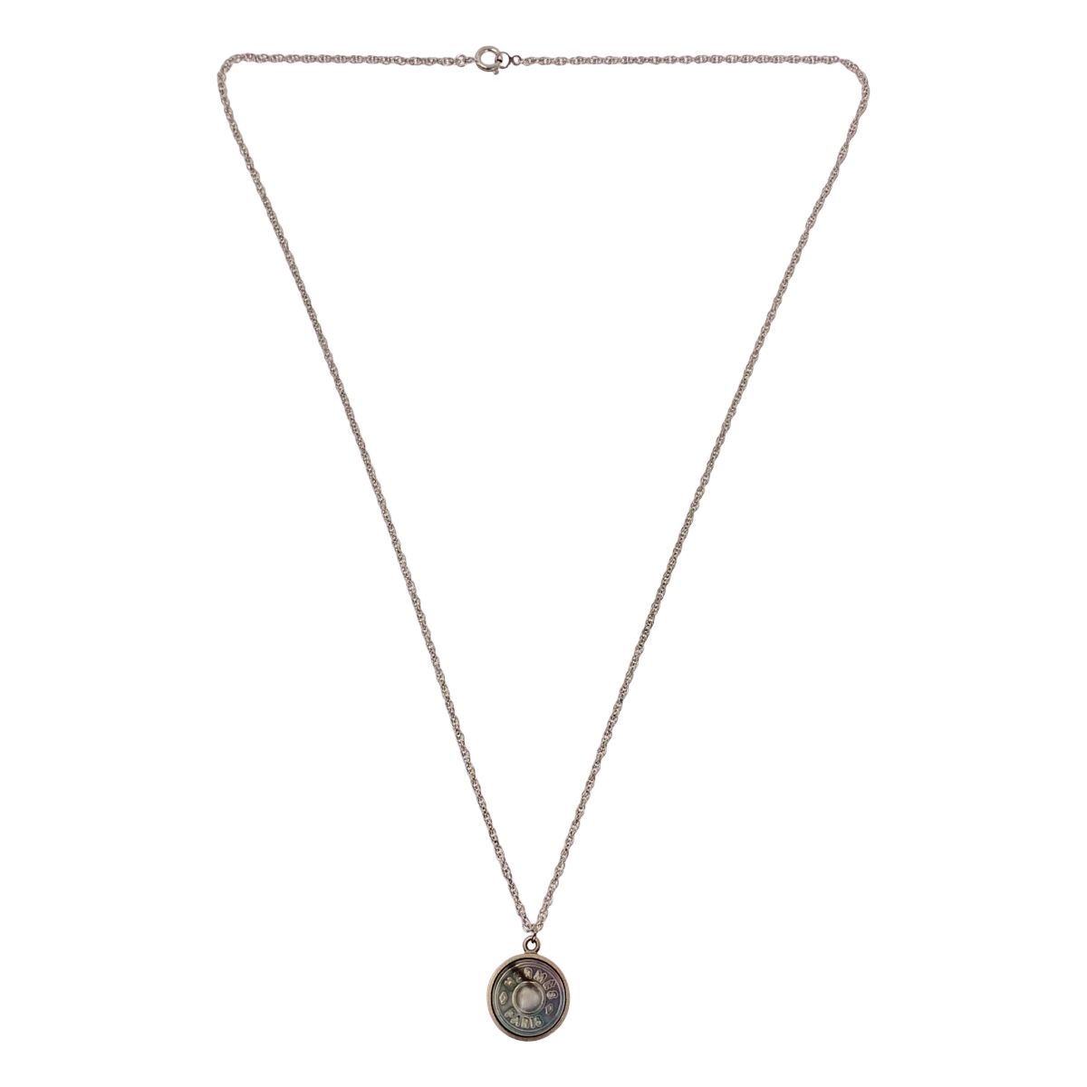 HERMES / エルメス | BIJOUTERIE FANTAISIE 白蝶貝 コイン ネックレス | シルバー | レディース