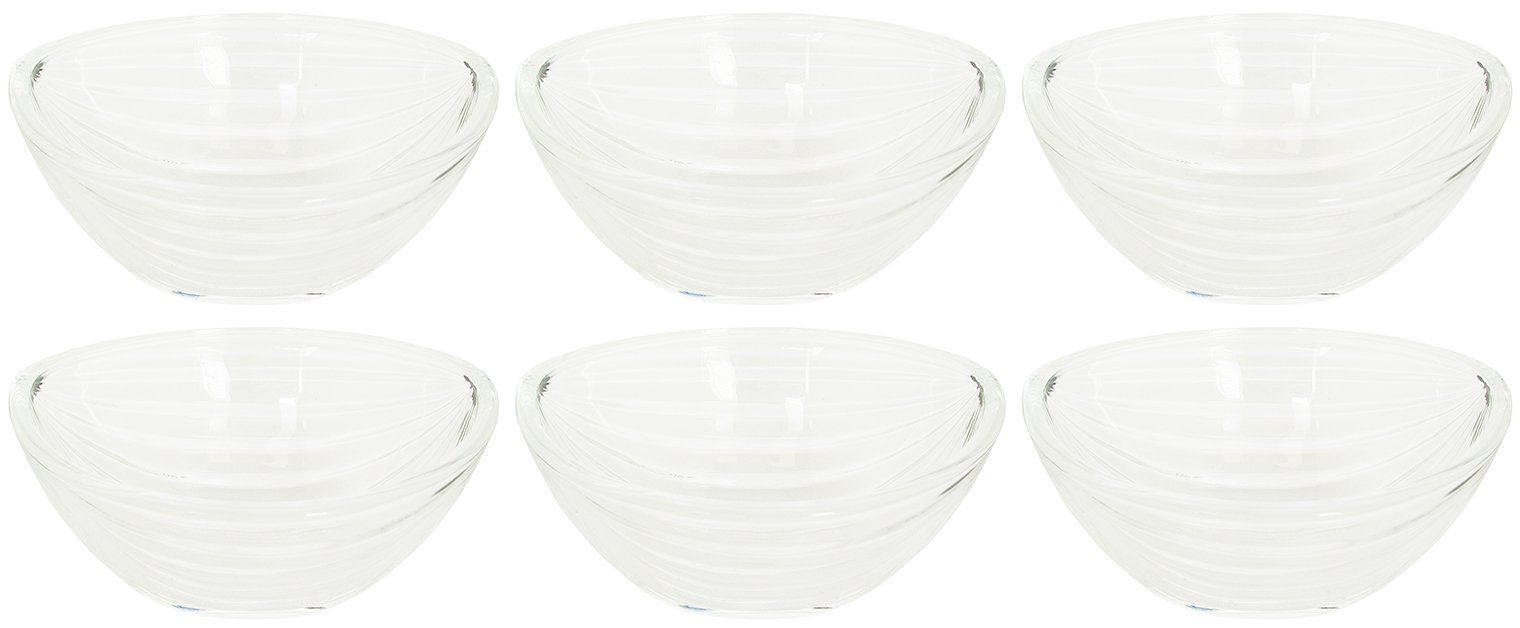 新品 アデリア(ADERIA) 小鉢 クリア 最大12.5×11.5×高6.5cm 水色 小鉢 6個セット クリスタルガラス製 日本製 F-70527