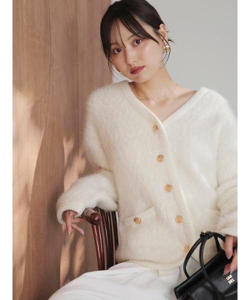 新品 [スナイデル] ファーライクロングニットジャケット SWNJ255146 レディース IVR Free Size