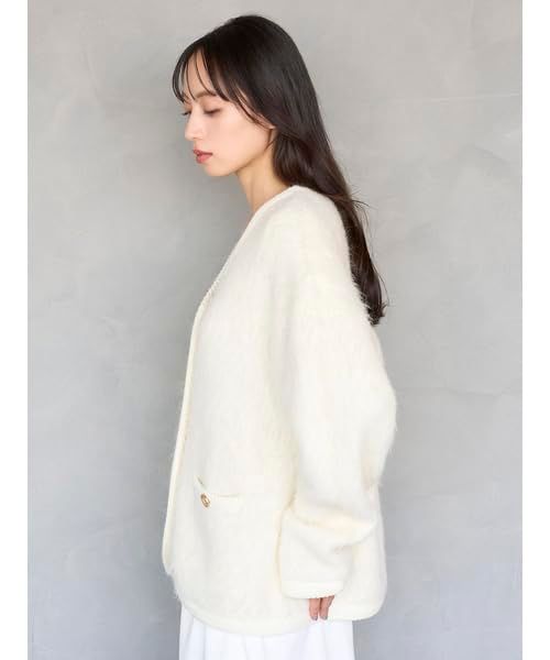 新品 [スナイデル] ファーライクロングニットジャケット SWNJ255146 レディース IVR Free Size
