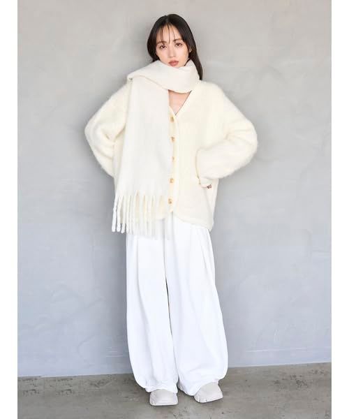新品 [スナイデル] ファーライクロングニットジャケット SWNJ255146 レディース IVR Free Size