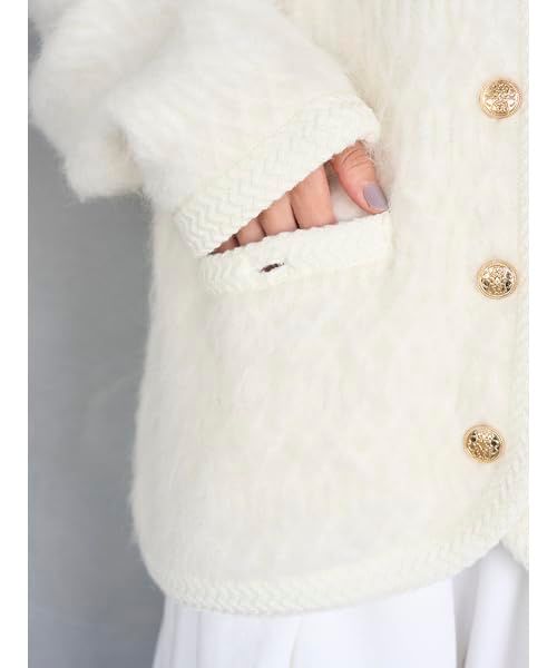 新品 [スナイデル] ファーライクロングニットジャケット SWNJ255146 レディース IVR Free Size