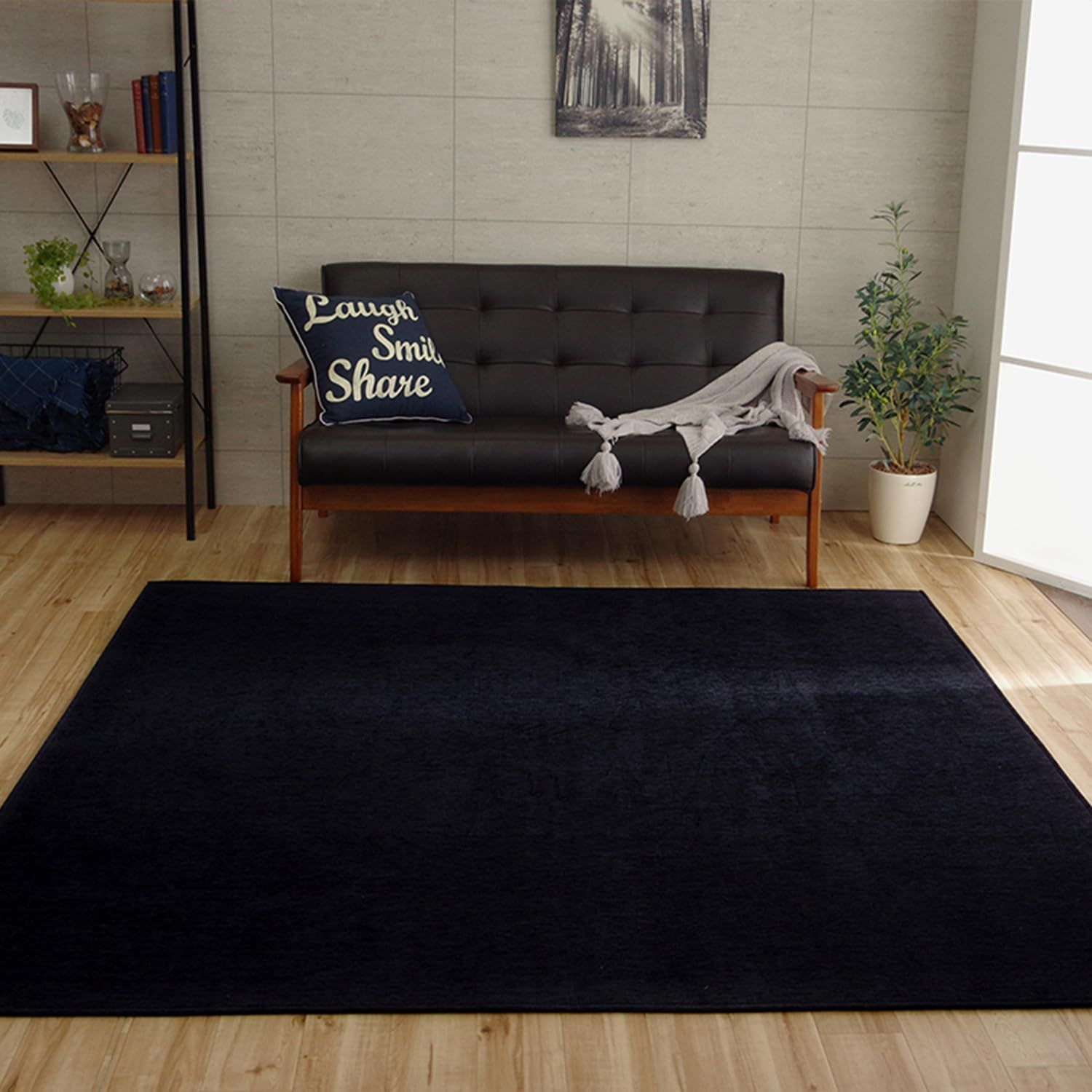 新品 イケヒコ ラグ カーペット 洗える 撥水 モデルノ ブルー 約200×300cm 無地 シェニール シンプル 滑りにくい ＃1292340046602