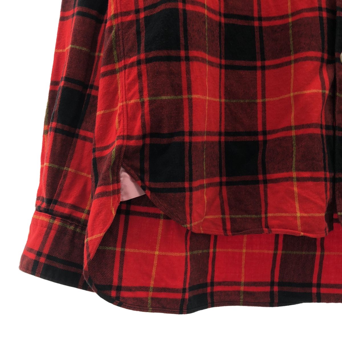 COMME des GARCONS HOMME / コムデギャルソンオム | 2010AW | コットン フランネル チェック スリーブ切替 シャツ | M | レッド/ブラック/ピンク | メンズ COMME des GARCONS HOMME / コムデギャルソンオム | 2010AW | コットン フランネル チェック スリーブ切替 シャツ | M | レッド/ブラック/ピンク | メンズ