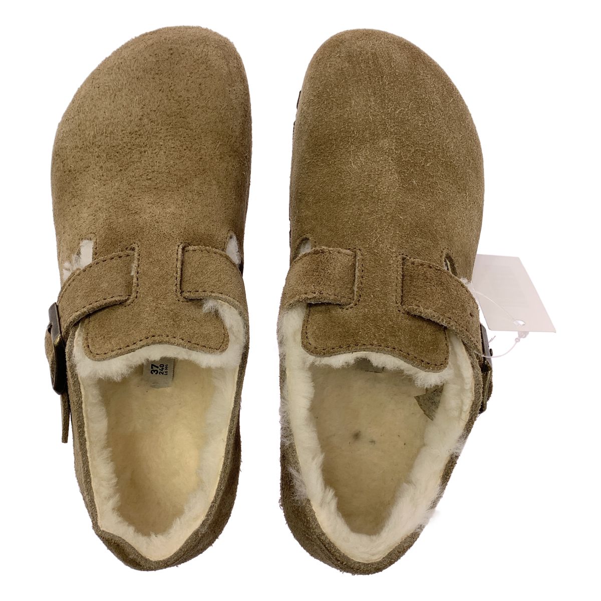 【美品】 BIRKENSTOCK / ビルケンシュトック | London Shearling / ロンドンシアリング スエード シューズ | 37 | ベージュ系 | レディース