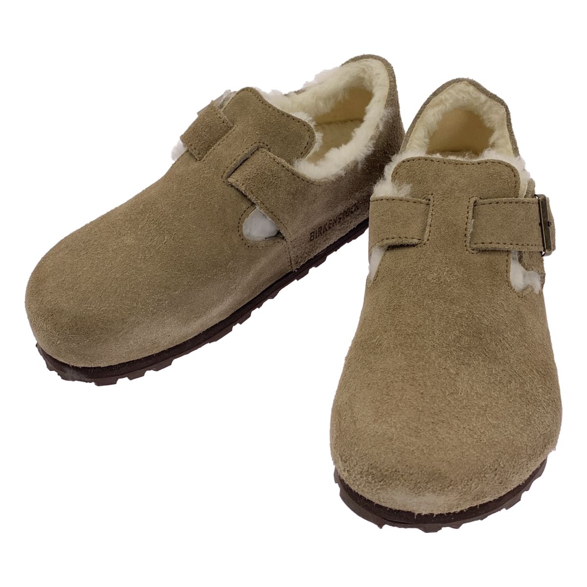 【美品】 BIRKENSTOCK / ビルケンシュトック | London Shearling / ロンドンシアリング スエード シューズ | 37 | ベージュ系 | レディース