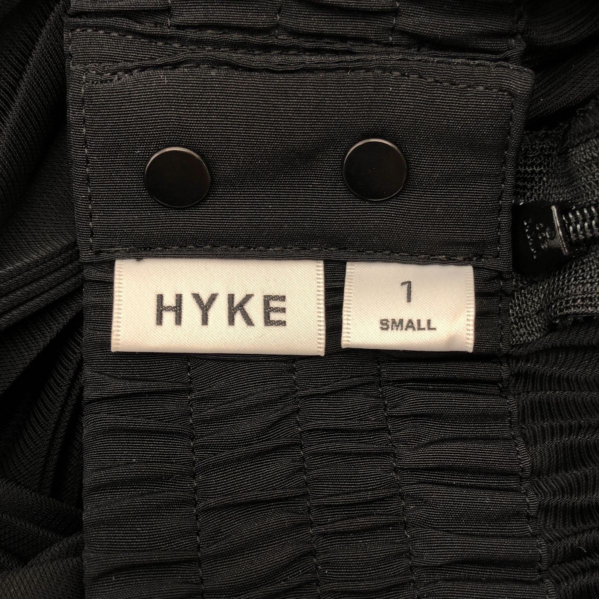 【美品】 HYKE / ハイク | 2025SS | TAFFETA × ORGANDY PLEATED SKIRT / タフタ オーガンジー プリーツスカート | 1 | ブラック | レディース