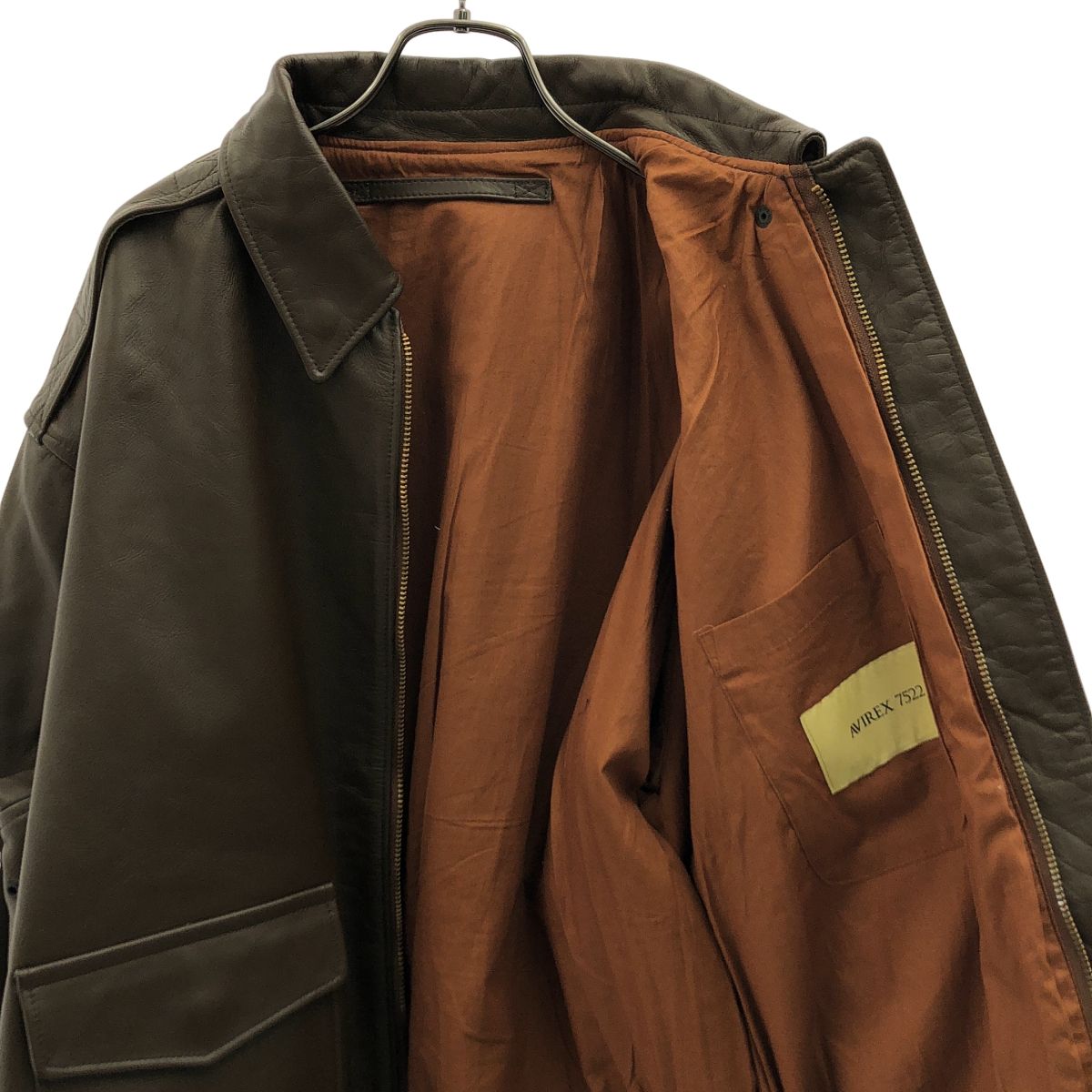 【美品】 AVIREX / アヴィレックス | 7522 A-2 レザー フライトジャケット | L | ブラウン | メンズ