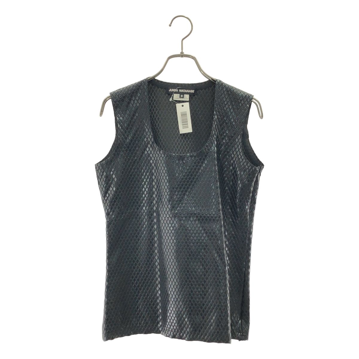 JUNYA WATANABE / ジュンヤワタナベ | 2024SS | ダイヤパターン ノースリーブ カットソー | S | ブラック | レディース