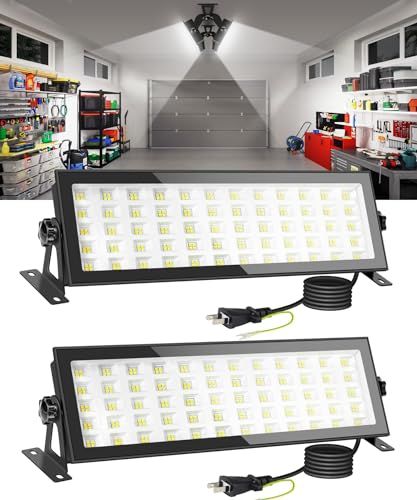 R◆高天井灯 LED投光器 120W 13000lm 【2個セット/連結で240W 26000lm】 1200W水銀灯相当 5000K 昼白色 IP66防水防塵 120度広角 180度回転ブラケット 1.5mコード付 PSE認証済 倉庫 工場 1cfecaa8
