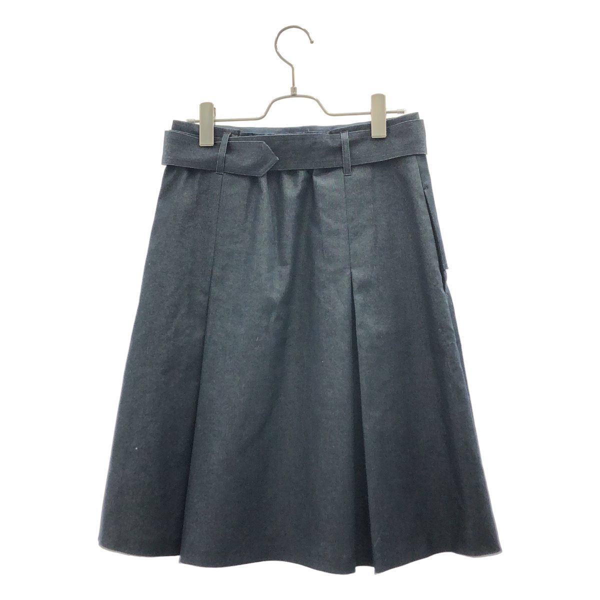 バーバリーブルーレーベル　 黒トレンチスカート　38 BURBERRY BLUE LABEL / バーバリーブルーレーベル | コットン トレンチ