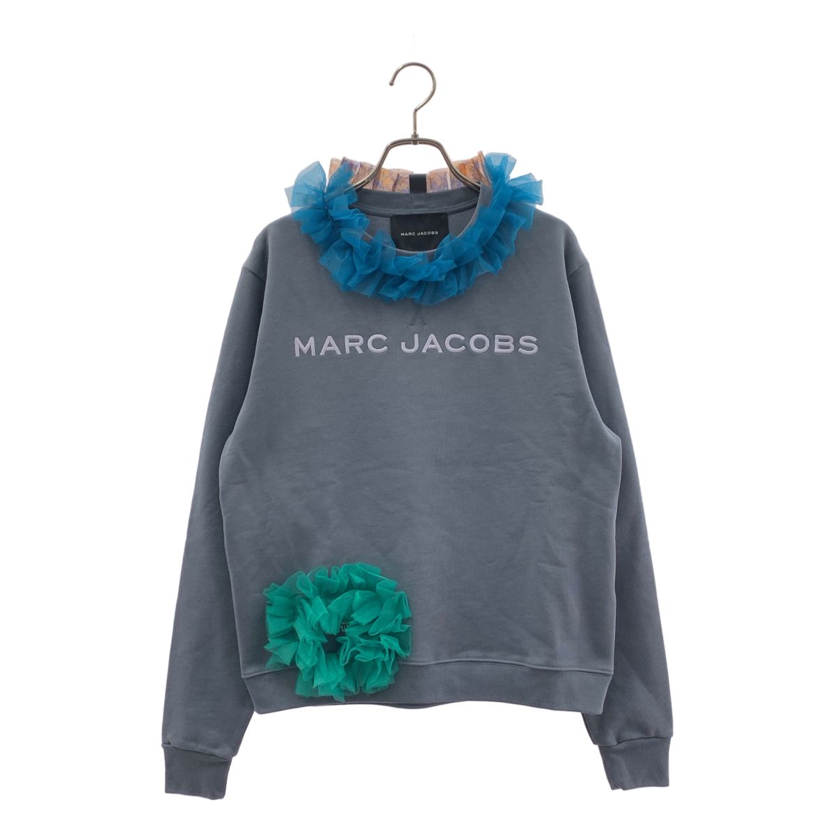 【美品】 MARC JACOBS / マークジェイコブス | × TOMO KOIZUMI / トモ コイズミ ロゴ チュールカラー スウェット トレーナー | S | ブルーグレー系 | レディース