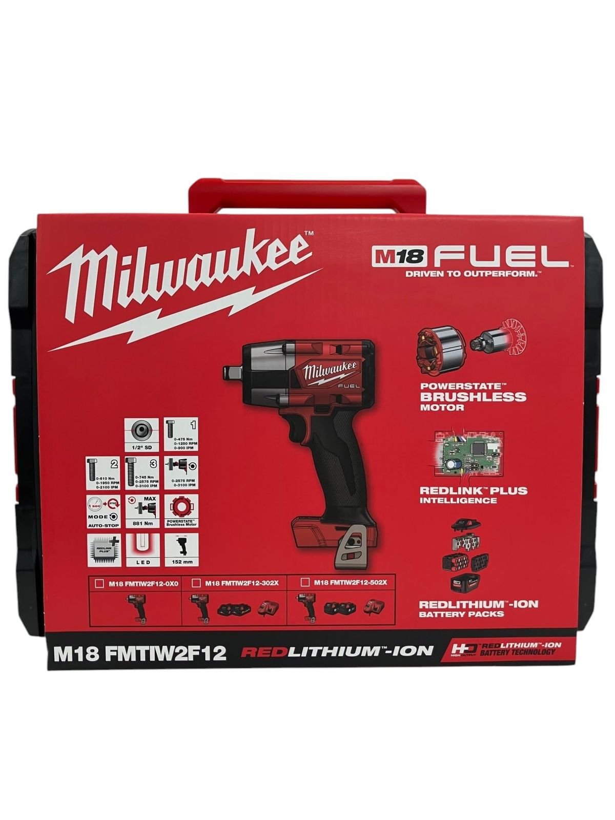 新品 ミルウォーキーツール・ジャパン M18 FUELTM 1/2インチ 745Nm インパクトレンチ M18 FMTIW2F12-0X0 JP