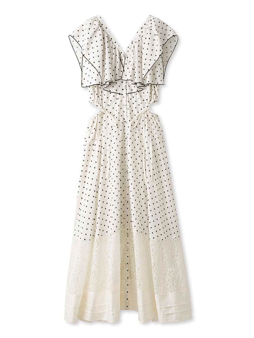 新品 プリントラッフルカラーワンピ