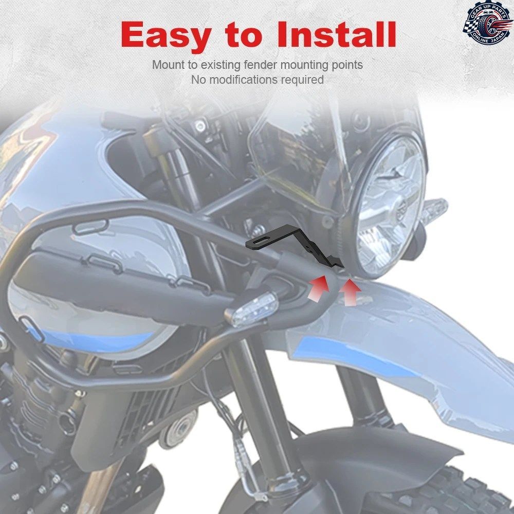 ROYAL ENFIELD BULLET350に純正オプションのフォグランプを装着し
