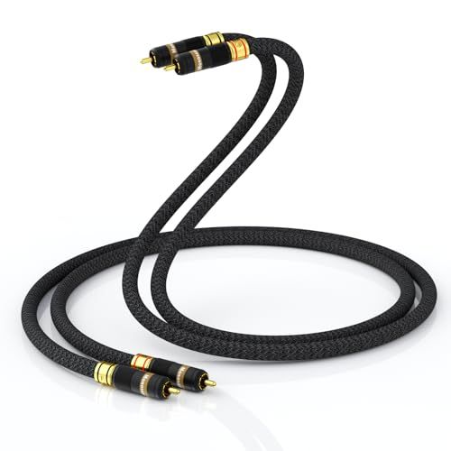 R◆Monosaudio RCAオーディオケーブル HiFiRCAオス-RCAオス ステレオ変換ケーブル OFCオーディオ信号ケーブル コード 24k金メッキ 純銅コネクタ ナイロン編組 HiFi音質 アンプ、CDプレーヤー、HDTV スピー 1e1ebc00