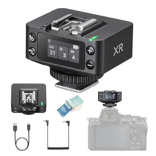 R◆GODOX XR TTL ワイヤレスフラッシュレシーバー CanonとNikonフラッシュに対応、XR-C XR-N 受信機 1270 mAhリチウムイオン電池付き、2.4G ワイヤレス X システム abee3ca6