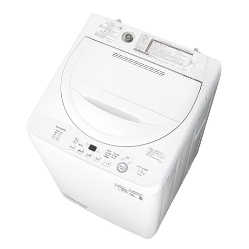 シャープ ES-GE5K-W ホワイト系 全自動洗濯機 洗濯5.5kg ESGE5KW