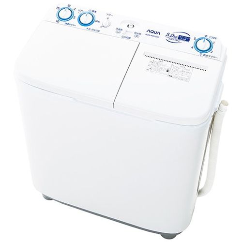 アクア AQW-N501-W ホワイト 2槽式洗濯機 洗濯5kg/脱水5kg AQWN501W 25,375円