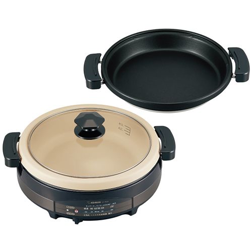 象印 EP-RE20-TA ブラウン グリルなべ あじまる 2枚プレート 満水容量5.3L 1350W EPRE20TA