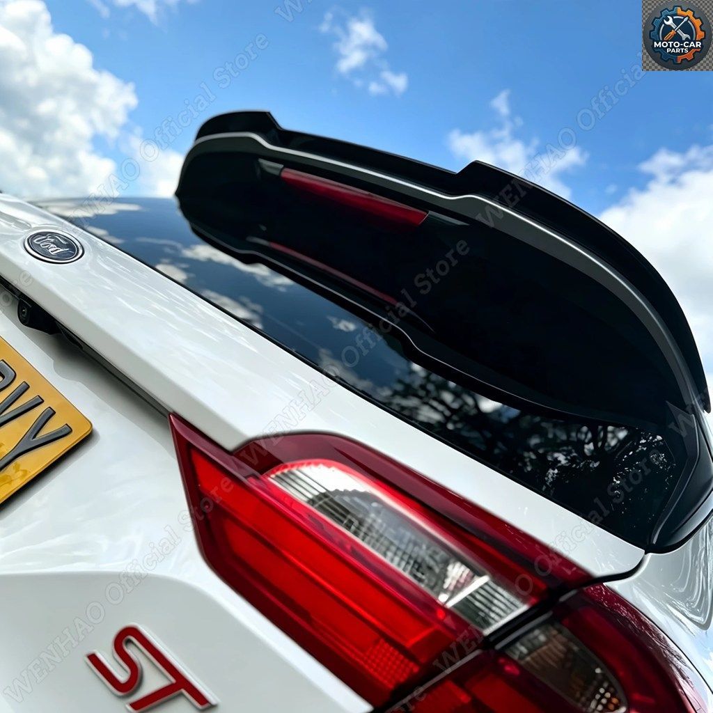 グロス仕上げリアルーフスポイラーウィング フォード フィエスタ MK8 ST ST-LINE 2018-2024 4ドアハッチバック チューニングスポイラーキャ