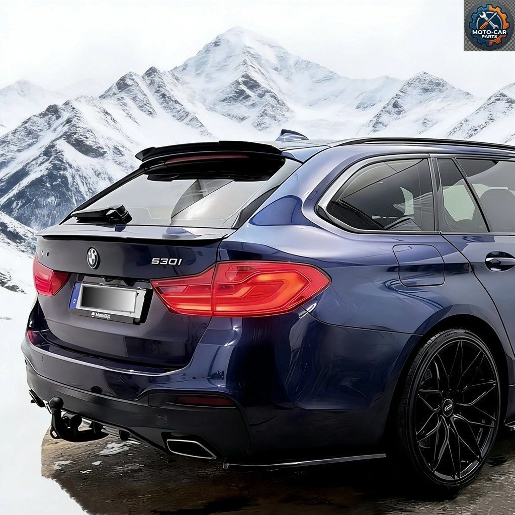 BMW G31 5シリーズ ツーリング 520D 530I 530D 540I M550I 2017-2023 用グロスリアトランクスポイラーウィングスポイラーキャップ