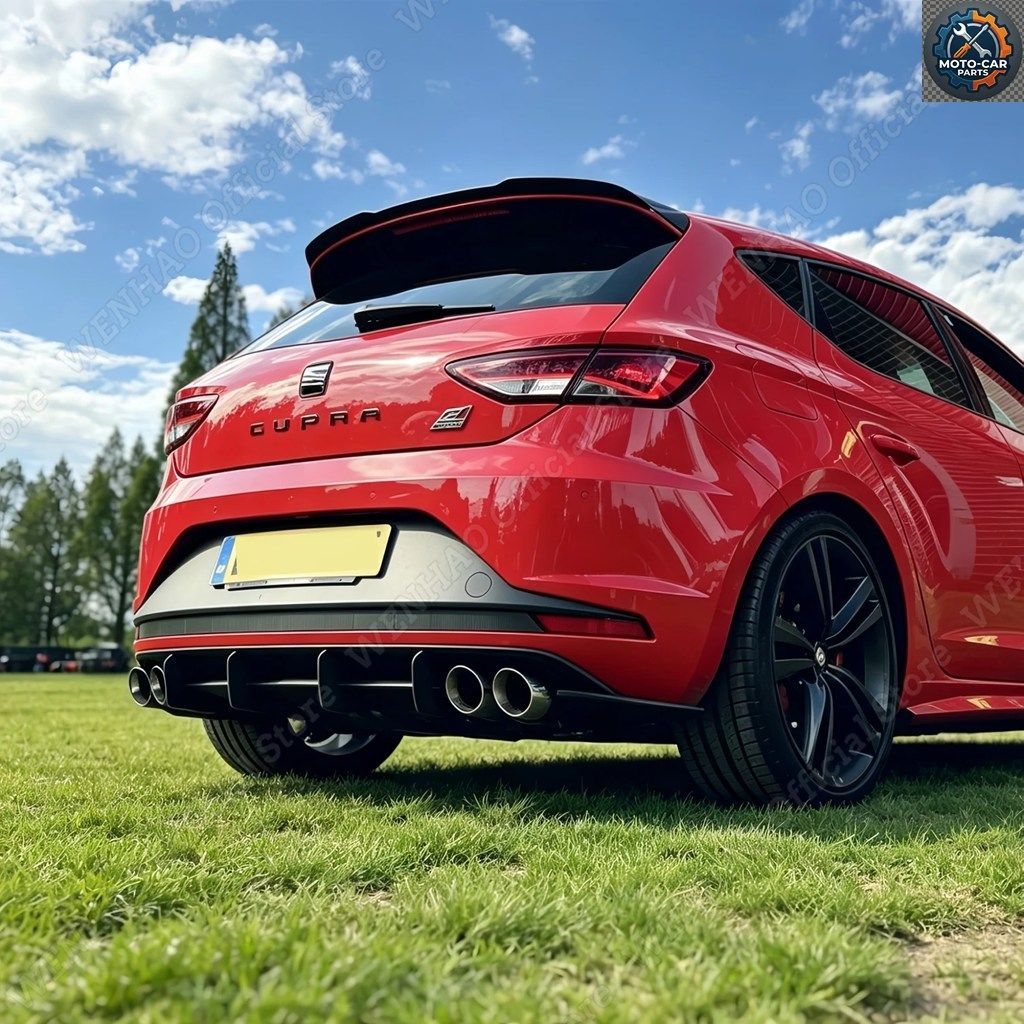 SEAT LEON MK3 5F CUPRA 2012 - 16 ABS 車用リアバンパーディフューザー フェイスリフト前 リアサイドスプリッター