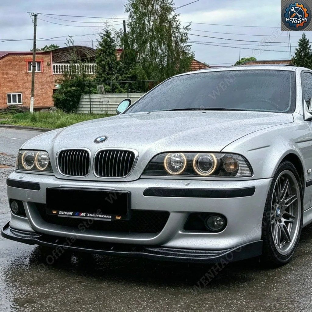 BMW E39 5シリーズ Mスポーツ 520I 520D 525I 525D 530I 530D M TECH M5 M5バンパー グロス塗装 エアロワイドフロントスプリッターリップ