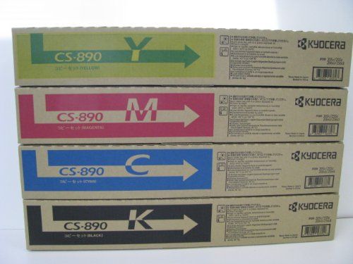 新品 京セラ　ＣＳ890K/Y/C/M　Taskalfa205c/255c/206ci/256ci　純正トナー　 　4色セット