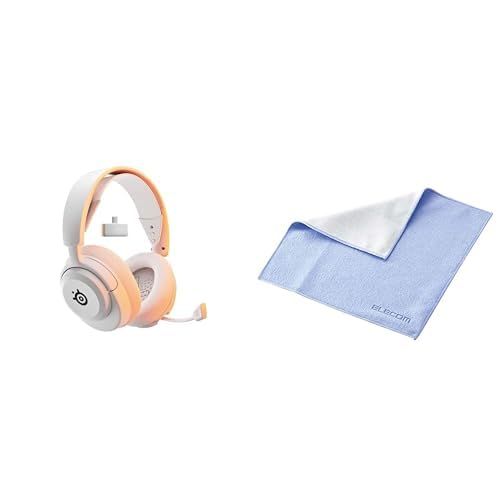 新品 【公式セット品】SteelSeries ワイヤレス ゲーミングヘッドセット Arctis Nova 5 white ヘッドホン 軽量 無線 ワイヤレス Switch PC PS5 PS4 対応 61671 ホワイト【エレコム クリーニングクロスセット】