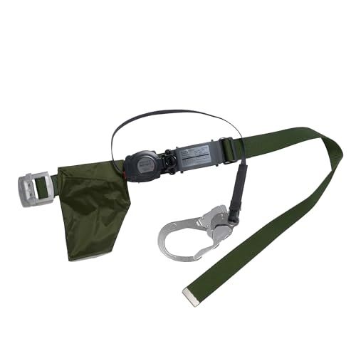 タイタン(TITAN) リーロック巻取式胴ベルト SLN505ーGRーL (タイプ1/第1種/ロック機構付き/2WAY/外部フック環付き/アルミスライドバックル/100kg仕様/シングル/グリーン/Lサイズ/6.75m以下の低所作業用)ts 07cc91a0