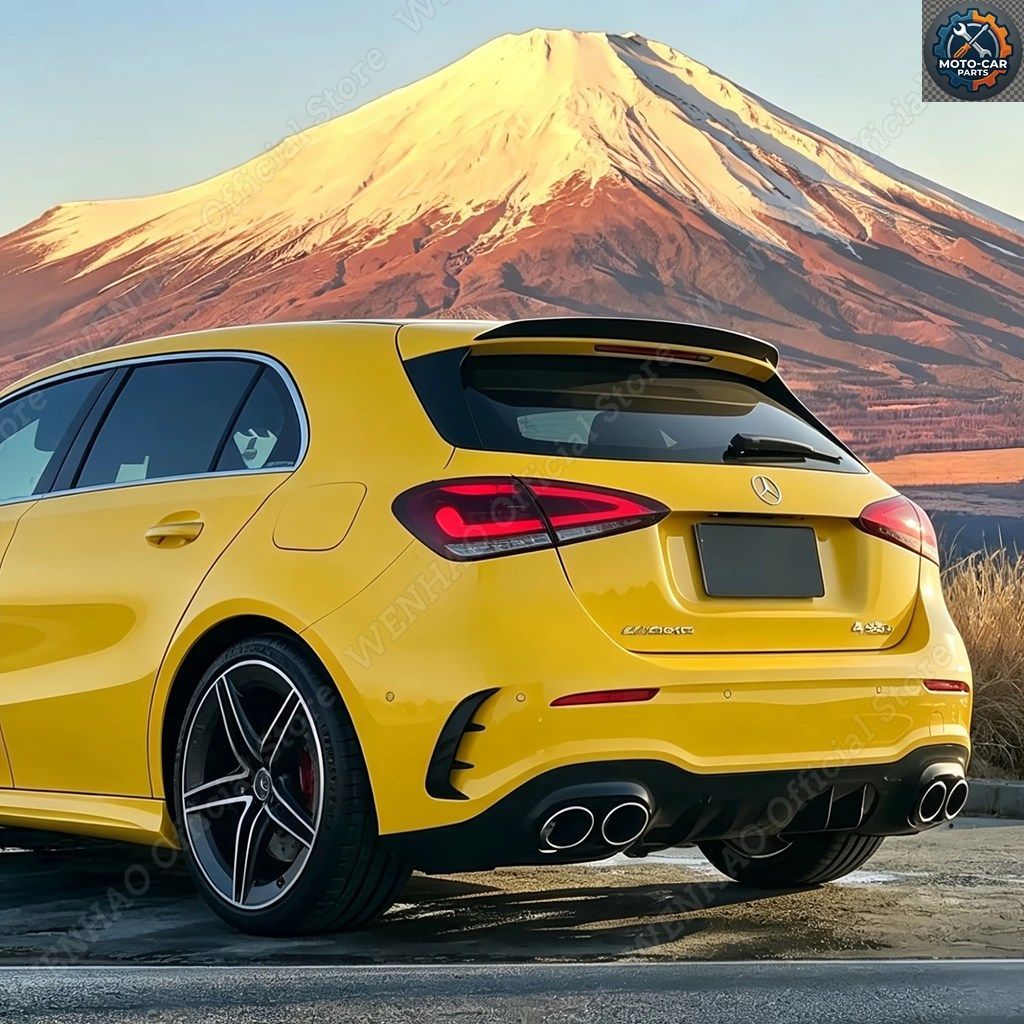ABS製カーリアトランクスポイラーウィング メルセデスベンツ Aクラス W177 AMG A45 AMG A35 A180 A200 A220 ハッチバック 2018-2023 チュー