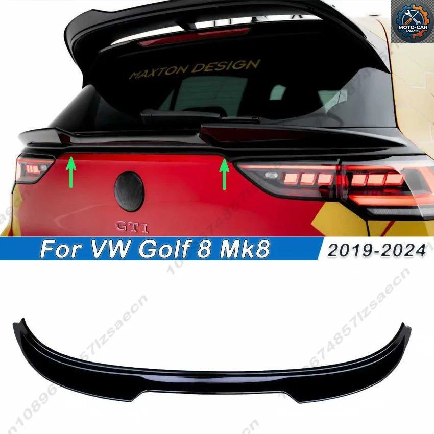 VW ゴルフ 8 MK8 GTI GTD GTE R-LINE R 2019-2024 クラブスポーツスタイル カー リア トランク ブート ミドル スポイラー ウィング キット