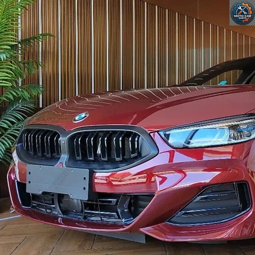 BMW 8シリーズ G14 G15 G16 840I M850I Mスポーツ 2023-2026 ダブルスラットスタイル フロントバンパー キドニーフードグリル グロス