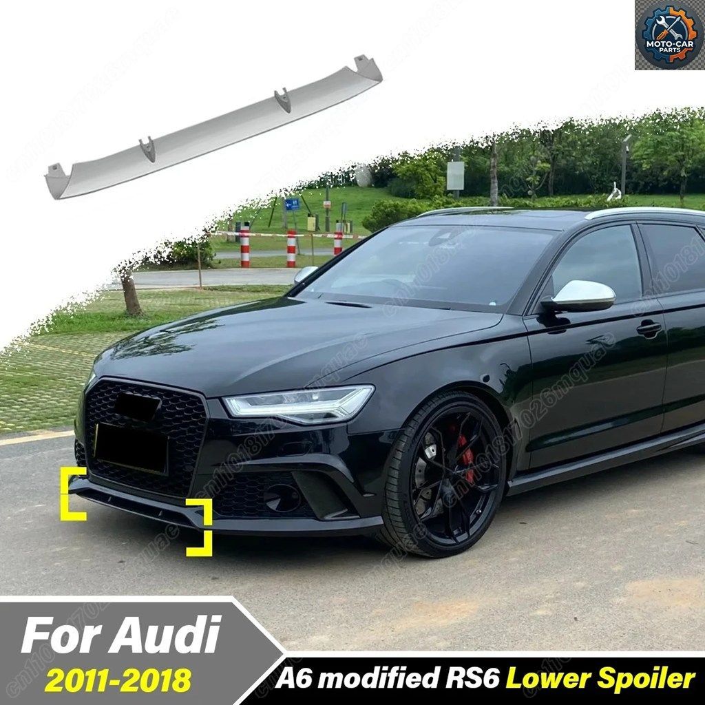 アウディ A6 モディファイド RS6 2011 - 18 モバイル フロントバンパー スポイラー フロント装飾