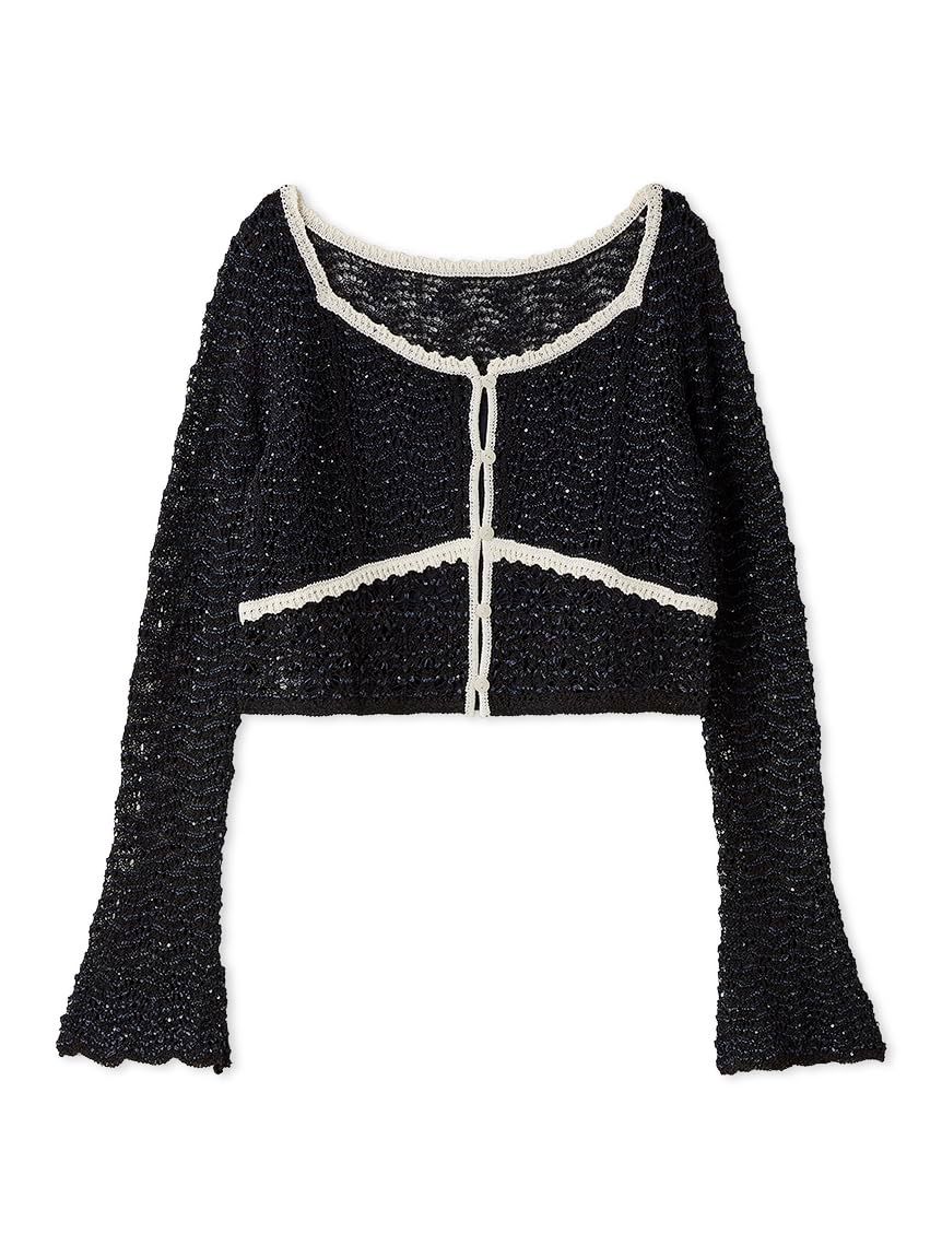 新品 [スナイデル] クロシェニットトップス SWNT261156 レディース NVY Free Size