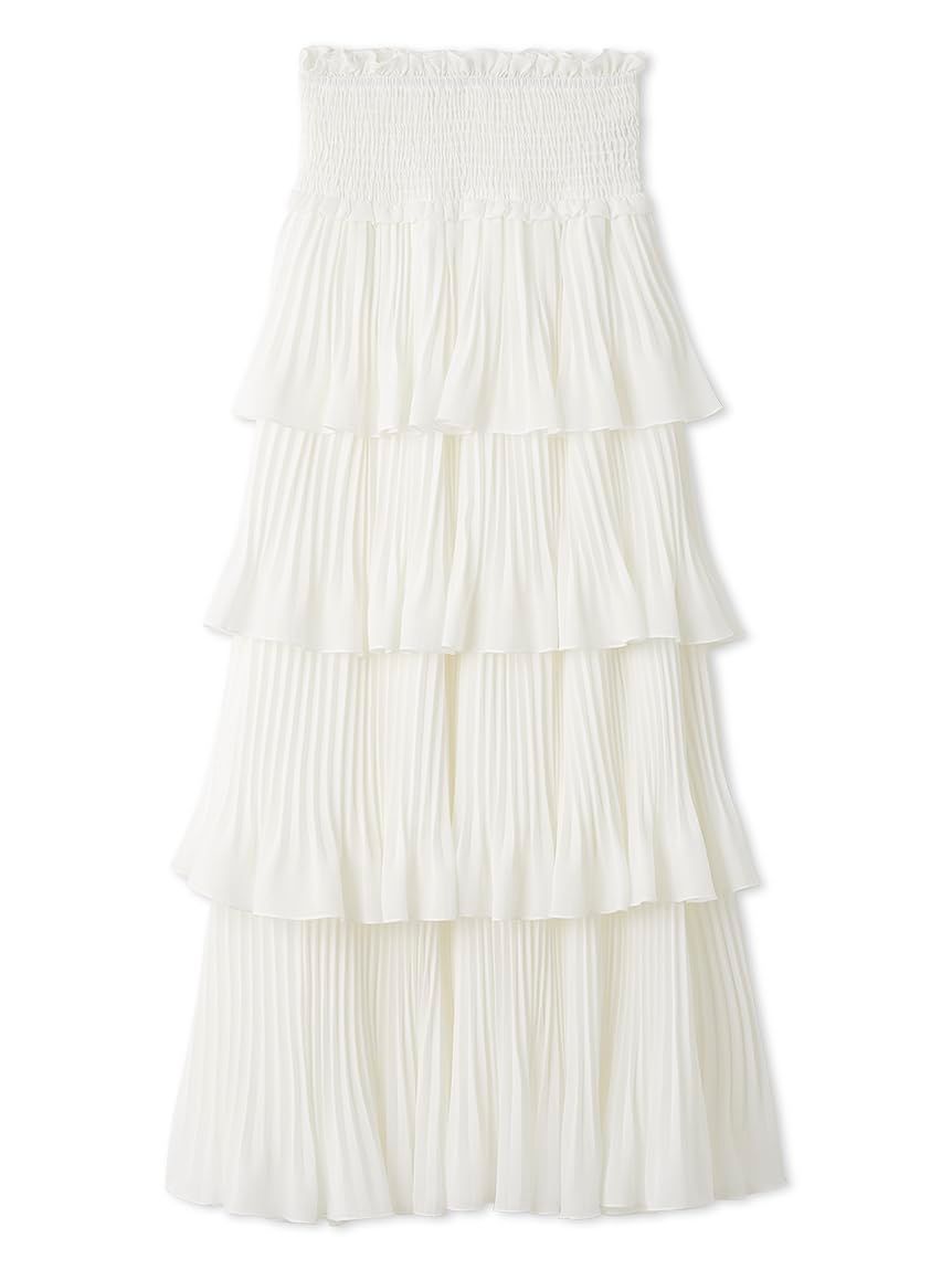 新品 [スナイデル] プリーツティアードスカート SWFS261329 レディース WHT 1